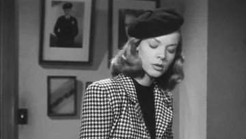 El traje de pata de pollo de Vivian Ruthledge (Lauren Bacall) en The Great Sleep