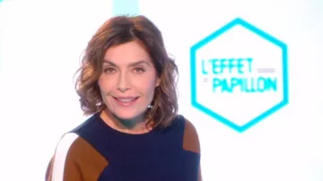 El suéter de bloque color Lacoste de Daphné Roulier en L'effet papillon del 14/01/2018