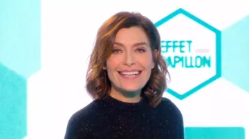 Le pull marine en laine mélangée de Daphné Burki dans L'effet papillon du 21/01/2018