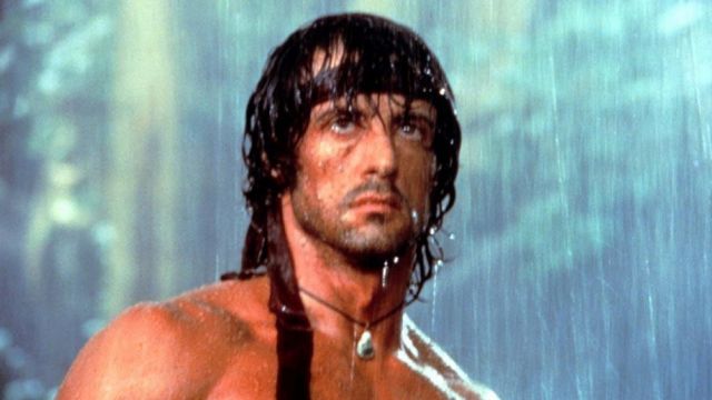 The red band Rambo (Sylvester Stallone) in Rambo II