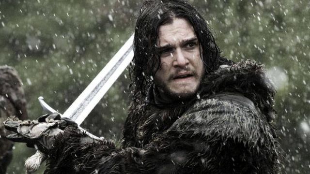 The sword of Jon Snow (Kit Harington) in Game of Thrones