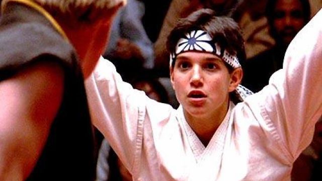 The headband Daniel (Ralph Macchio) in the Karate Kid