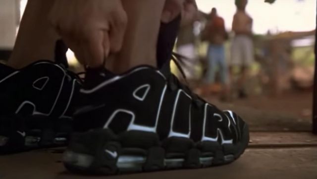The shoes Nike Air More Uptempo black 