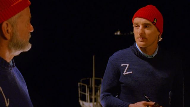 The red cap of Ned Plimpton (Owen Wilson) in The Life Aquatic