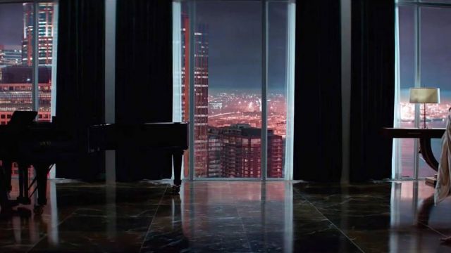 The piano is Fazioli F278 in the apartment of Christian Grey