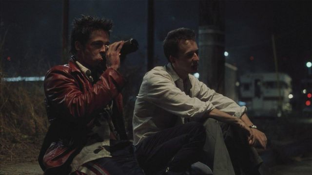 La veste en cuir de Tyler Durden (Brad Pitt) dans Fight Club