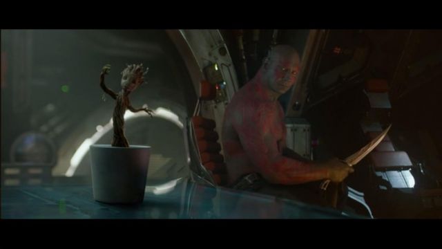 The song dancing baby Groot in Guardians of the Galaxy