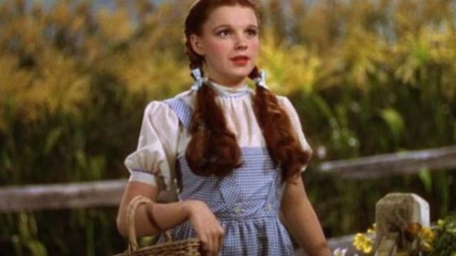 The dress Judy Garland in The Wizard of Oz
