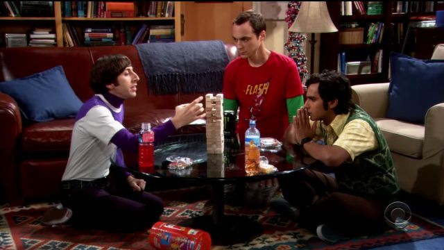 The game Jenga on The Big Bang Theory S01E03