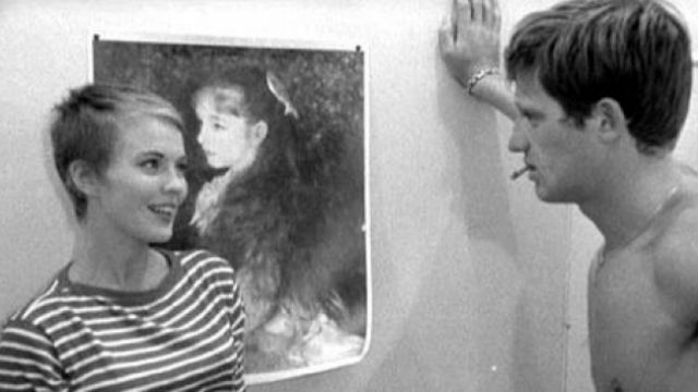 La reproduction de "La petite fille au ruban bleu" de Renoir dans A bout de souffle