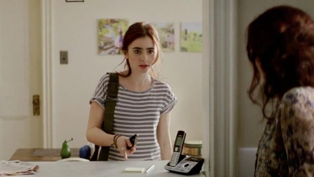 The striped t-shirt from Lily Collins in The Mortal Instruments