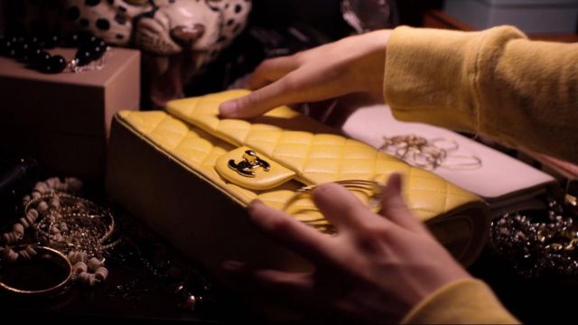 Le sac à main en cuir Timeless Chanel jaune dans The Bling Ring