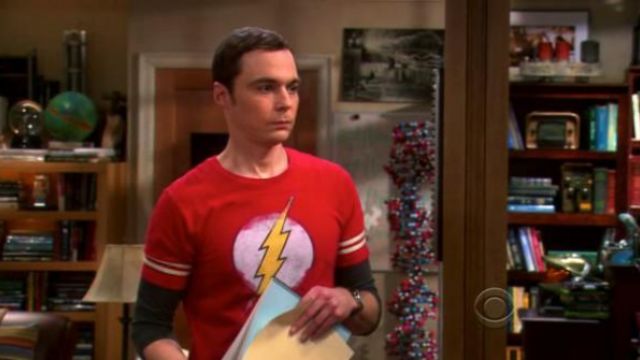 The T-shirt "The Flash" Sheldon Cooper in The Big Bang Theory