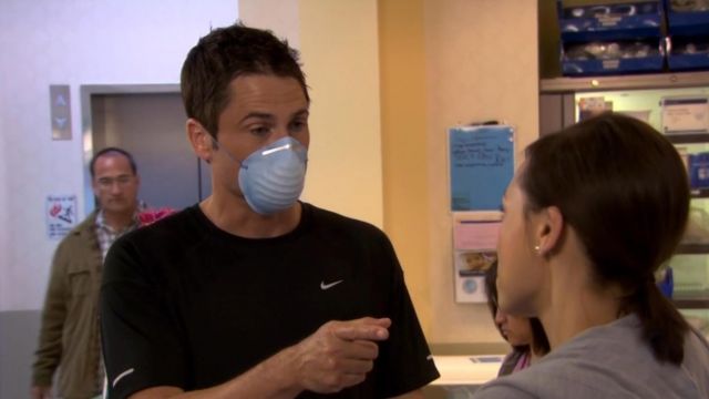 The Nike t-shirt of Chris Traeger (Rob Lowe) on Parks and Recreation