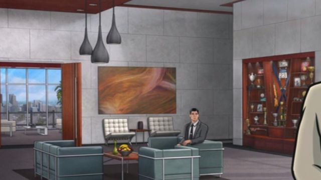 Les fauteuils Barcelona blancs dans Archer