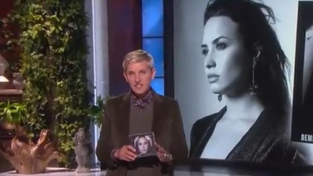 The album of Demi Lovato presented by Ellen Degeneres in The Ellen Degeneres show