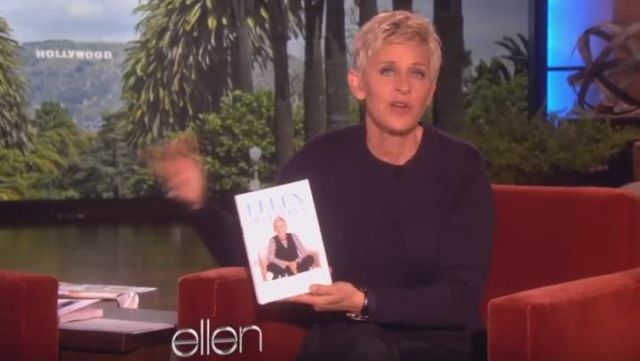 The book "Seriously... I'm kidding !" presented by Ellen Degeneres in The Ellen Degeneres Show