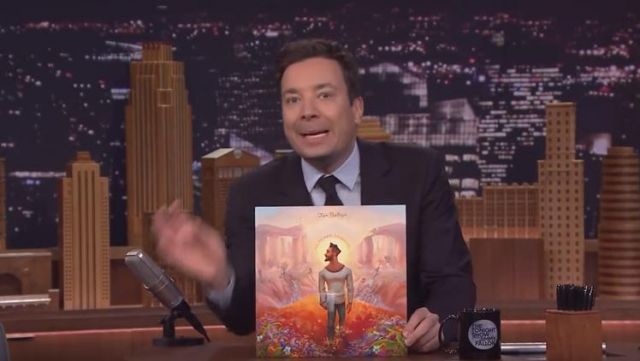 The vinyl Jon Bellion presented by Jimmy Fallon on his show The Tonight Show