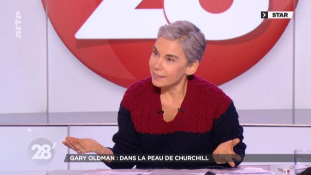 Le pull à mailles torsadées Ines De La Fressange de Elisabeth Quin dans 28 minutes du 03/01/2018 (en écru)