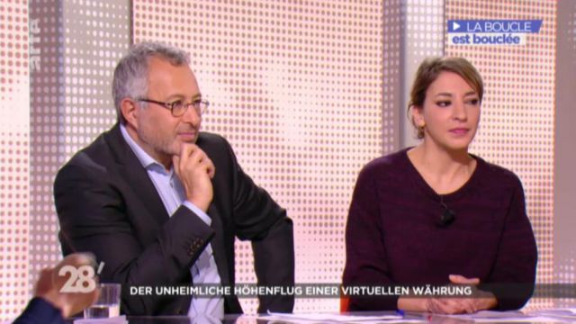 The wool Sweater bordeaux melange of Nadia Daam in 28 minutes of the 12/12/2017