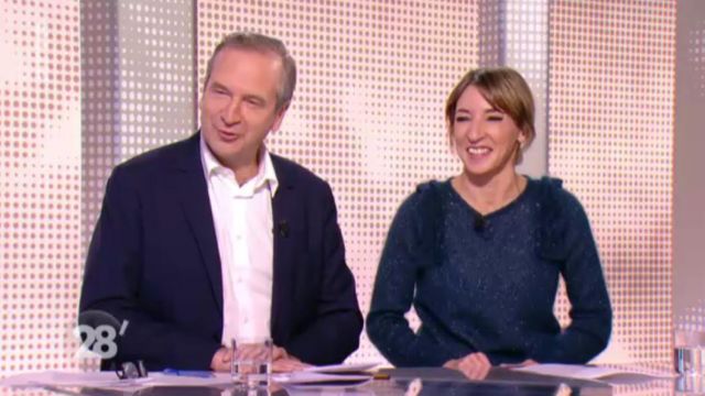 The blue sweater green Nadia Daam in 28 minutes of 08/12/2017