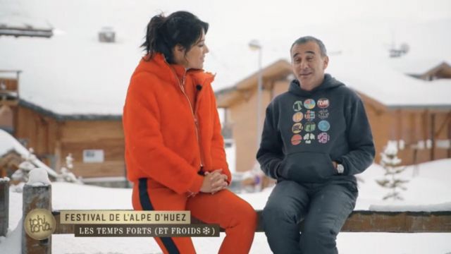 the ski jacket Fulsap "Mongie" by Laurie Cholewa in Tchi Tcha (Canal+), 3 February 2018