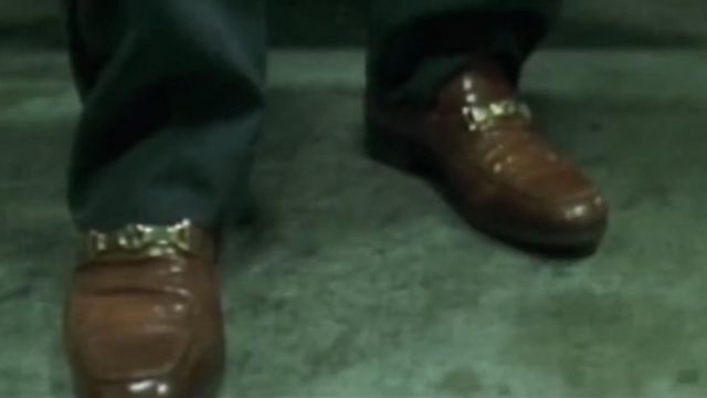 Brown Gucci loafers worn by Tyler Durden (Brad Pitt) in the movie Fight Club
