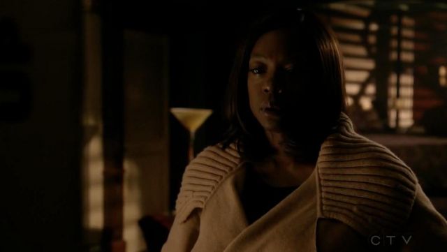 Burberry belted cardigan worn by Annalise Keating (Viola Davis) on How to Get Away with Murder