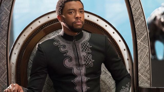 The embroidered jacket You Challa (Chadwick Boseman) in a Black Panther