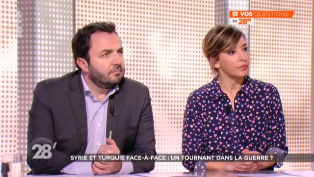 The printed shirt hearts of Nadia Daam in 28 minutes of 20/02/2018