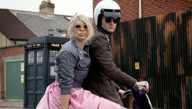 Bleu/Gris Veste portée par Rose Tyler (Billie Piper) comme vu dans Doctor Who S02E07