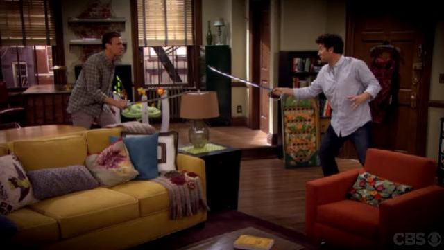 Cavalry swords used by Marshall Eriksen and Ted Mosby in How I met your mother 9x03