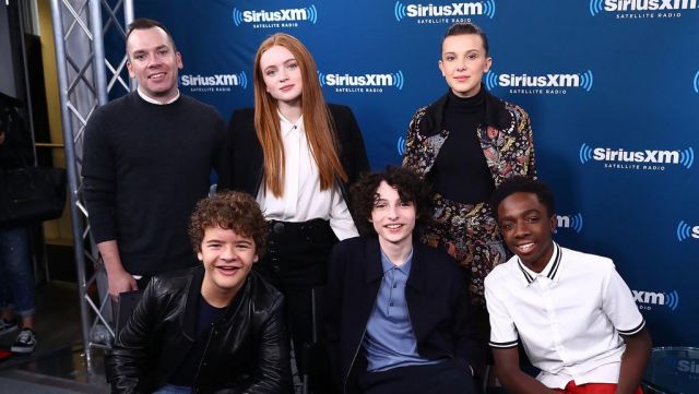 The pants Sadie Sink (Max in Stranger THings 2) during an interview on SiriusXM