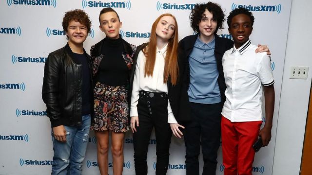 The pants Sadie Sink (Max in Stranger THings 2) during an interview on SiriusXM
