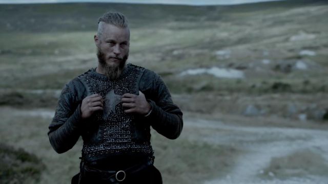 The costume of Ragnar Lothbrok (Travis Fimmel) Vikings