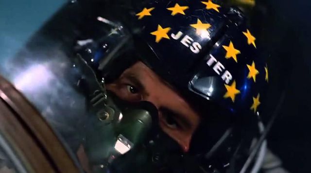 Le casque de pilote de Rick Heatherly / Jester (Michael Ironside) dans Top Gun