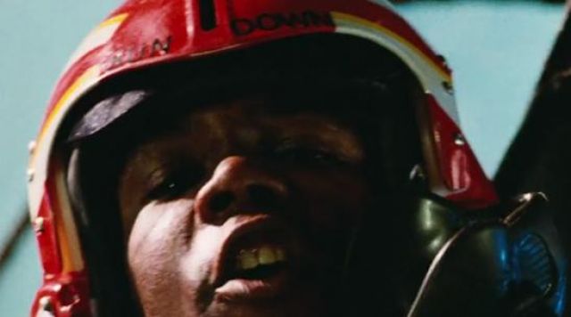 Le casque de pilote de Marcus Williams / Sundown (Clarence Gilyard, Jr.) dans le film Top Gun