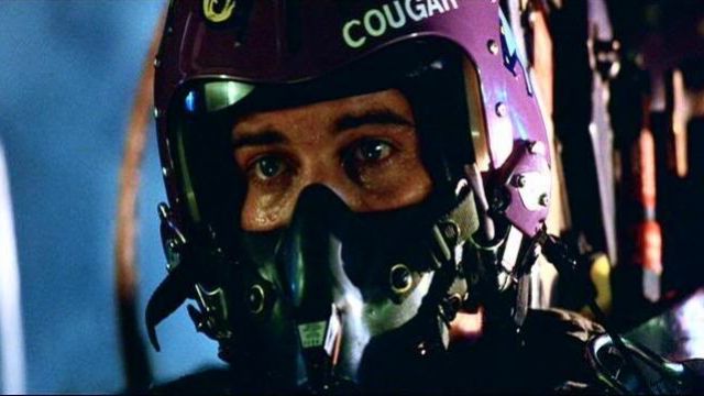 Le casque de pilote de Bill Cortell / Cougar (John Stockwell) dans Top Gun