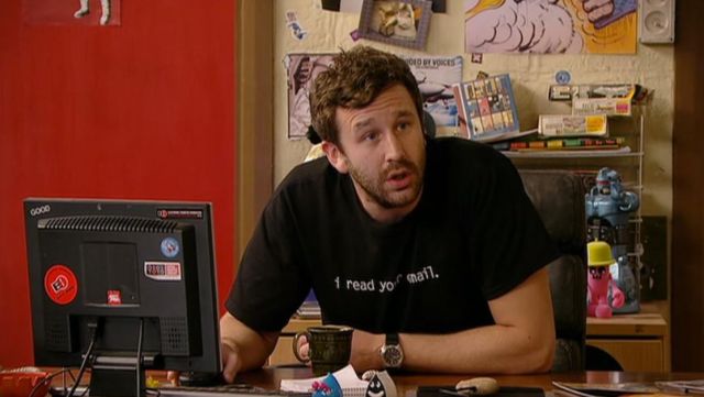 The t-shirt "I read your email" of Roy (Chris O'dowd) in The IT Crowd S04E06