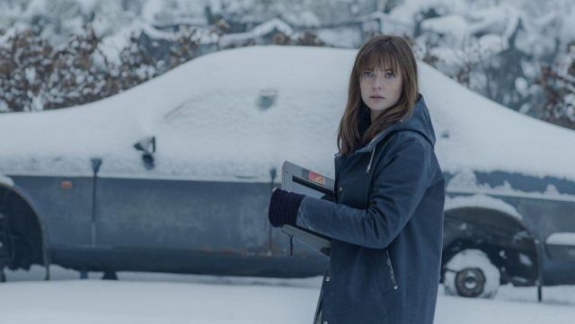 Coat worn by Katrine Bratt (Rebecca Ferguson) as seen in The Snowman
