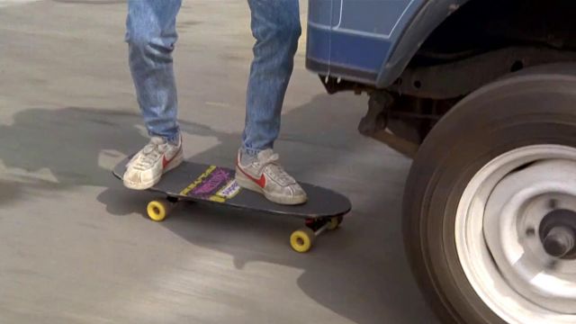 Nike Bruin Low Red Swoosh sneakers worn by Marty McFly (Michael J. Fox) as seen in Back to the future