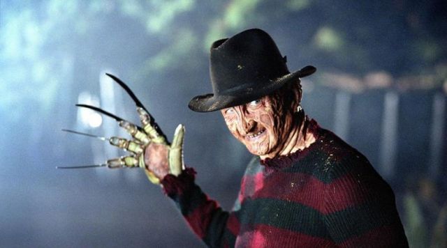 The claws of Freddy Krueger (Robert Englund) in the film The claws of the night