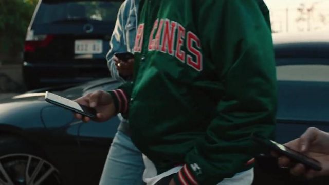 Le bomber vert des Hurricanes dans le clip Run Up de Major Lazer