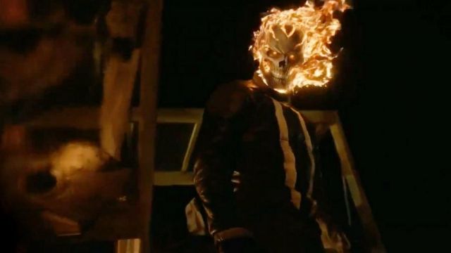 The mask of Ghost Rider Robbie Reyes (Gabriel Luna) in Marvel : Agents of S. H. I. E. L. D. S04E01