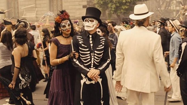 The costume of the skeleton of James Bond (Daniel Craig) in Spectrum