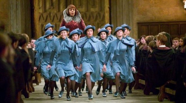 The blue shoes of Fleur Delacour (Clemence Poesy) in Harry Potter and the goblet of fire