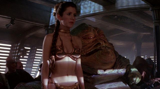 La princesse Leia (Carrie Fisher) perruque dans le Retour du Jedi