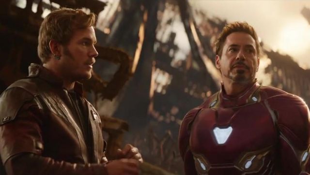 Star Lord's (Chris Pratt) communicator pin in Avengers: Infinity War