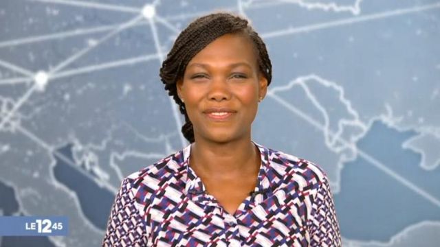 The printed shirt of Kareen Guiock in The 12:45 to M6 of the 16/03/2018