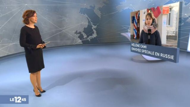 The black dress with knots on the sleeves of Nathalie Renoux in The 12:45 to M6 of the 18/03/2018
